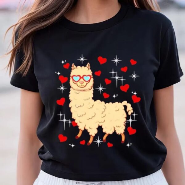 Valentines Womens Shirts, You Are A Whole Llama Valentines Day Shirt