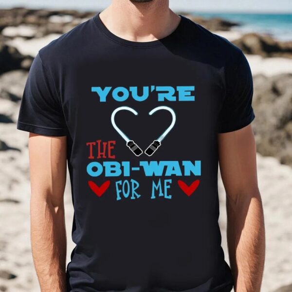 Valentines Womens Shirts, You Are The Obi-Wan For Me Heart T-shirt, Disney Star Wars Valentine Shirt