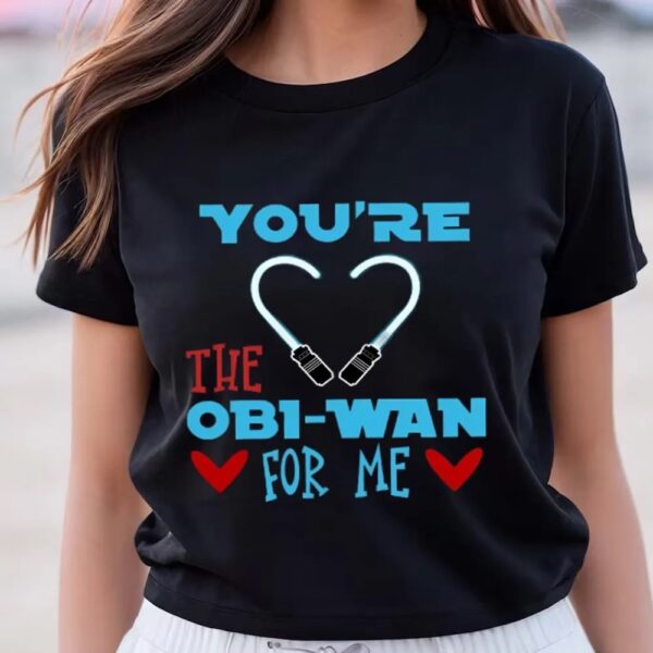 Valentines Womens Shirts, You Are The Obi-Wan For Me Heart T-shirt, Disney Star Wars Valentine Shirt