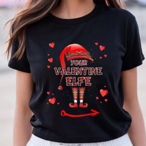 Valentines Womens Shirts Your Valentine Elf Valentines Day T Shirt 3