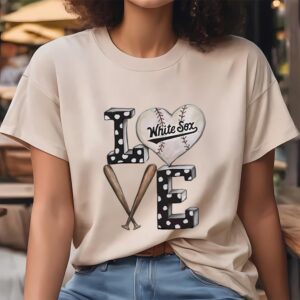 Valentines Womens Shirts Youth Tiny Turnip White Chicago White Sox Baseball Love T Shirt 1