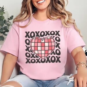 Valentines Womens Shirts xoxo Discoball Heart Valentine Shirt 2