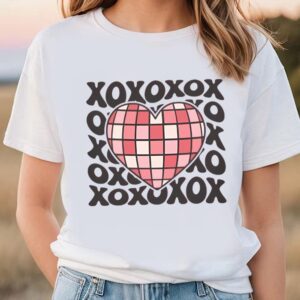 Valentines Womens Shirts xoxo Discoball Heart Valentine Shirt 3