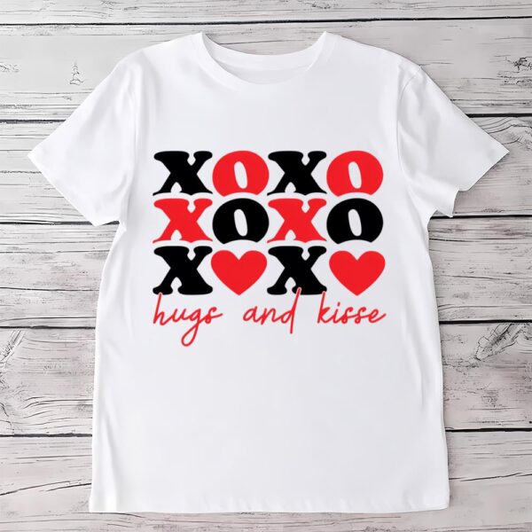 Valentines Womens Shirts, xoxo Hugs And Kisses Valentine Shirt