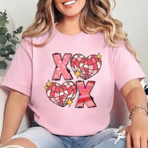 Valentines Womens Shirts xoxo Pink Heart Valentine Shirt 2