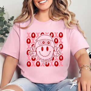 Valentines Womens Shirts xoxo Retro Valentines Groovy Shirt 2