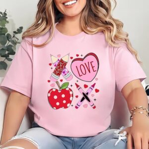 Valentines Womens Shirts xoxo Teacher School Valentine Shirt 2