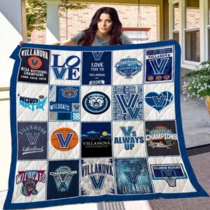 Villanova Wildcats Quilt Blanket Cheerful Style Essence 1