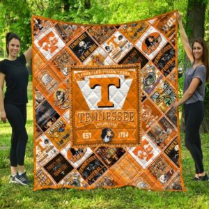 Volunteers Tennessee Quilt Blanket Chic Campus Glamour 1