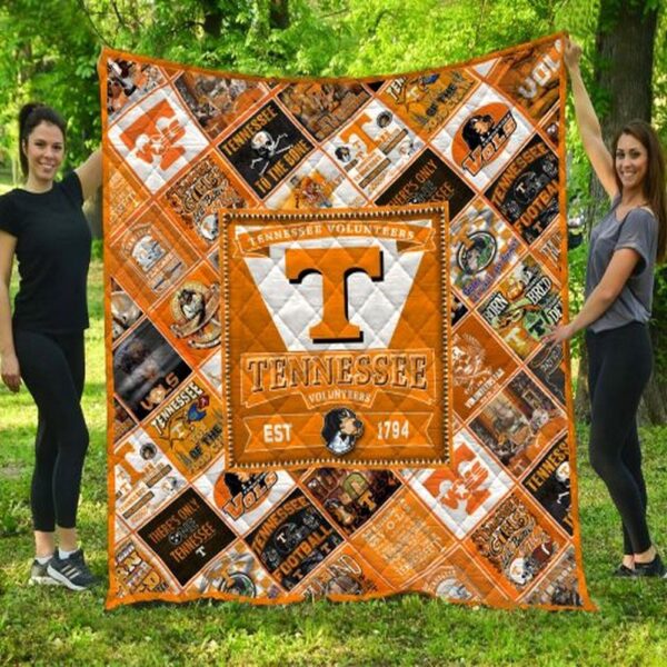 Volunteers Tennessee Quilt Blanket Chic Campus Glamour