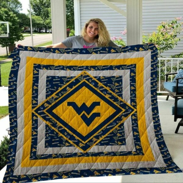 West Virginia Mountaineers Quilt Blanket Champion Victory Snuggle