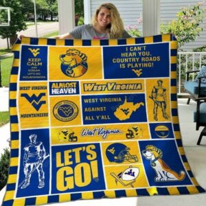 West Virginia Mountaineers Quilt Blanket…