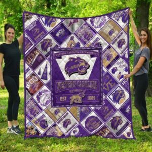 Western Carolina Catamounts Quilt Blanket Varsity Pride Snuggle 1