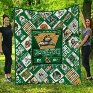 Wright State Raiders Quilt Blanket Blissful Varsity Retreat 1