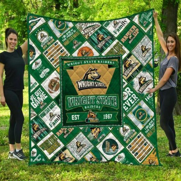 Wright State Raiders Quilt Blanket Blissful Varsity Retreat