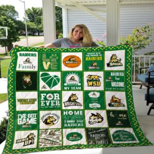 Wright State Raiders Quilt Blanket Team Essence Comfort 1