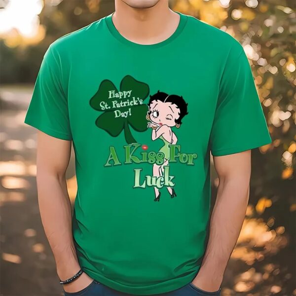 Betty Boop St. Patrick’s Day Betty A Kiss For Luck T-Shirt