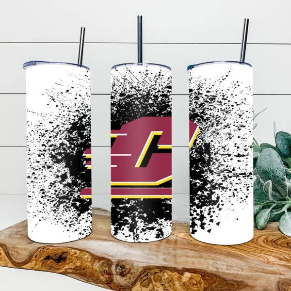 Central Michigan Chippewas Football Skinny Tumbler Collegiate Elegance Sips