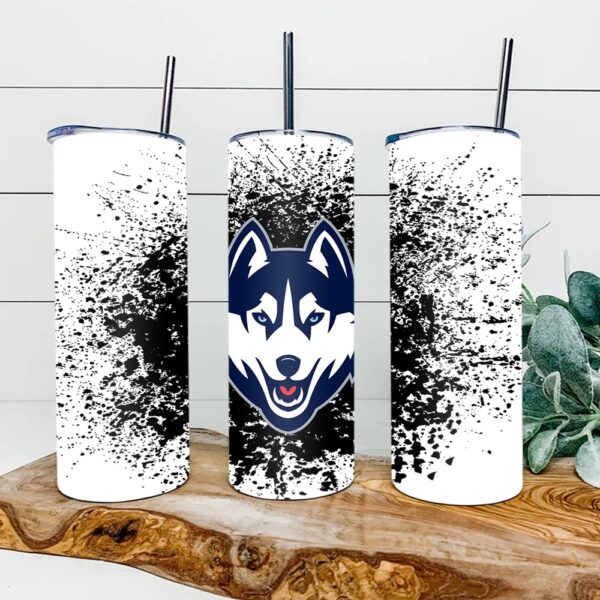 Connecticut Huskies Football Skinny Tumbler Collegiate Elegance Sips