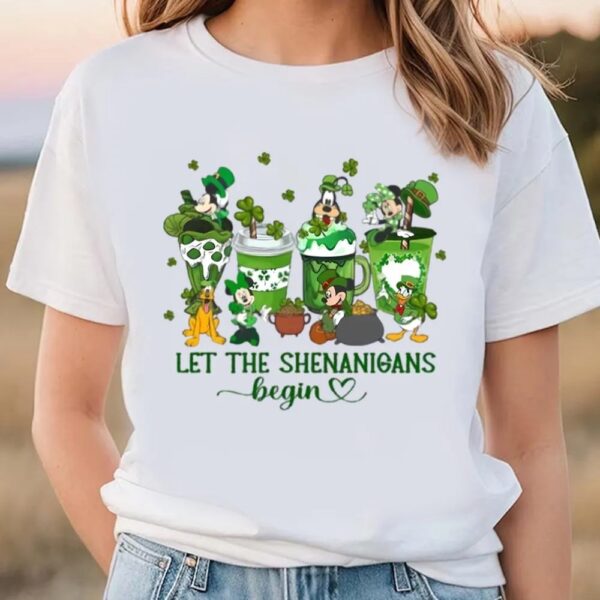 Disney Let The Shenanigans Begin T-T-Shirt, Disney St Patricks Day T-Shirt