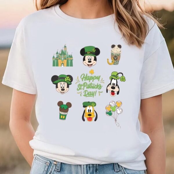 Disney Mickey Mouse And Friends Goofy Shamrock St. Patricks Day T-Shirt