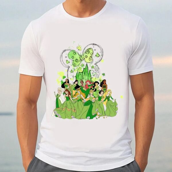 Disney Princess St Patricks Day T-T-Shirt, Disney Princess Shamrock T-Shirt