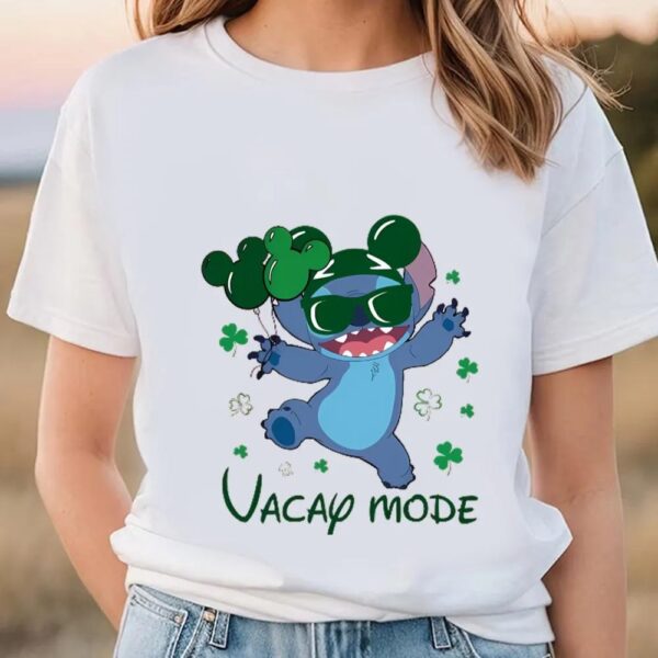 Disney Stitch Vacay Mode SweatT-Shirt Cute Stitch St Patrick’s Day T-Shirt