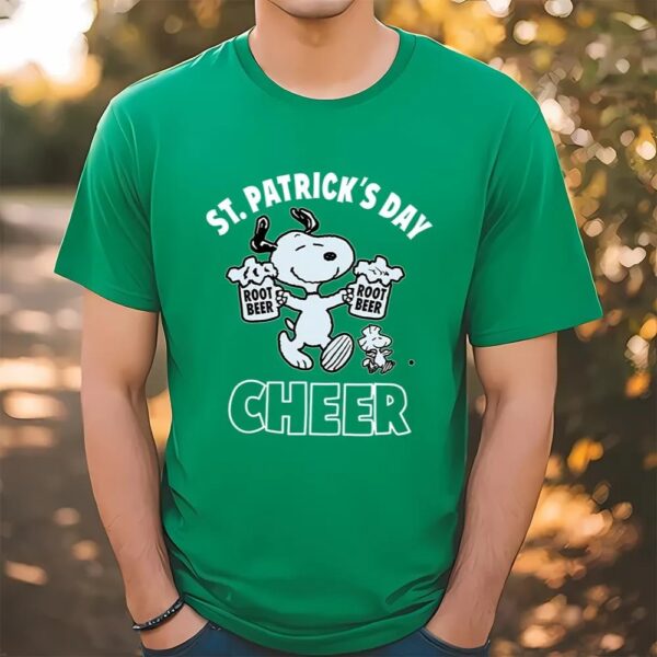 Funny Woodstock And Snoopy St Patricks Day T-Shirts St Patricks Day Beer T-Shirt