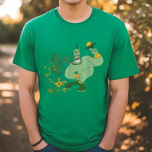 Genie Aladdin With Shamrock T-Shirt, Disney St Patrick’s Day T-Shirt