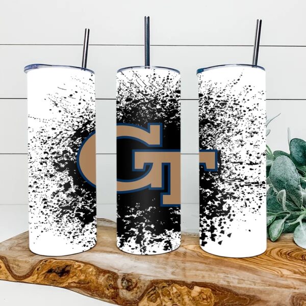 Georgia Tech Yellow Jackets Football Skinny Tumbler Collegiate Elegance Sips