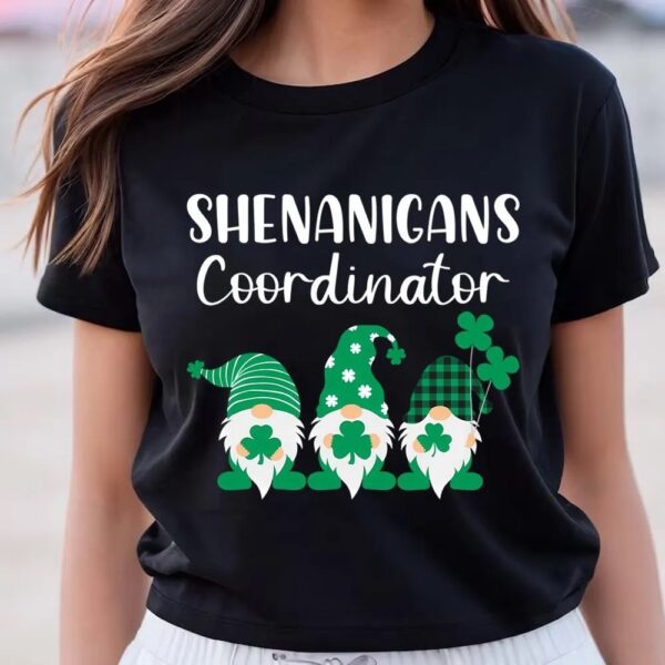 Gnomes Shenanigans Coordinator Funny St Patricks Day T-Shirt