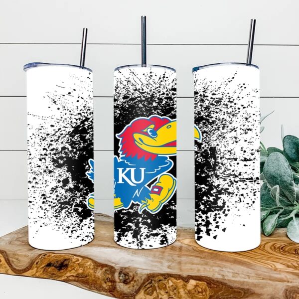 Kansas Jayhawks Football Skinny Tumbler Collegiate Elegance Sips