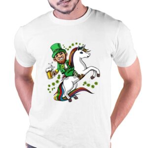 Leprechaun Riding Unicorn St Patricks…