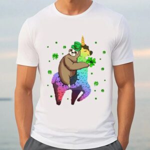 Leprechaun Sloth Riding Llama Unicorn…