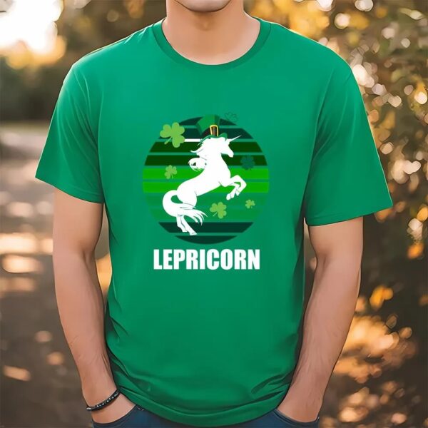 Lepricorn Leprechaun And Unicorn St Patricks Day T-Shirt