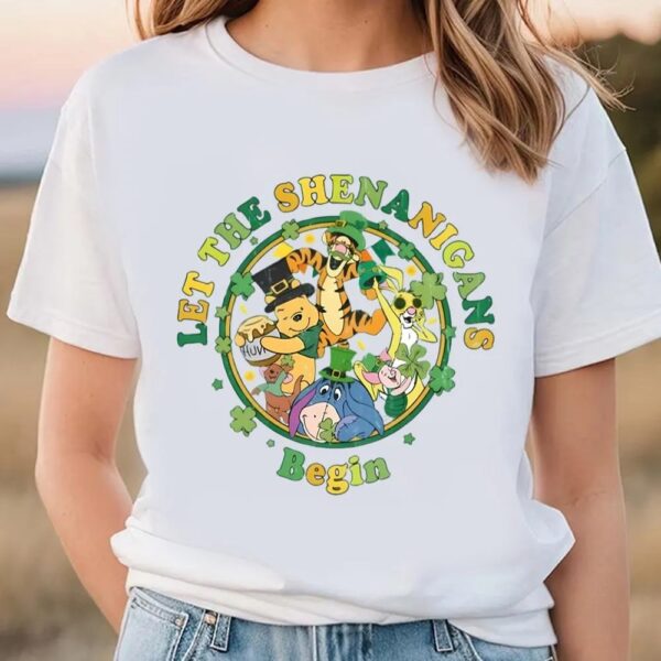 Let The Shenanigans Begin Winnie The Pooh Happy St. Patrick’s Day Disney T-Shirt