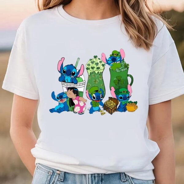 Lilo And Stitch St. Patrick’s Day Coffee Latte T-Shirt