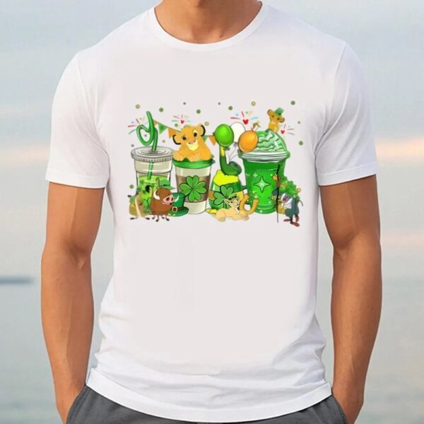 Lion King St Patrick’s Day Coffee Cup Lucky Coffee Latte T-Shirt