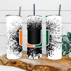 Miami Hurricanes Football Skinny Tumbler…