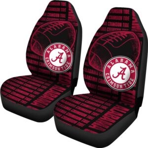 NCAA Alabama Crimson Tide Car Seat Covers Sporty Decor for Your Drive 2