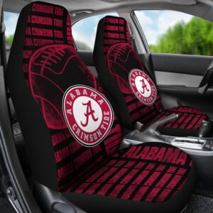 NCAA Alabama Crimson Tide Car Seat Covers Sporty Decor for Your Drive 3