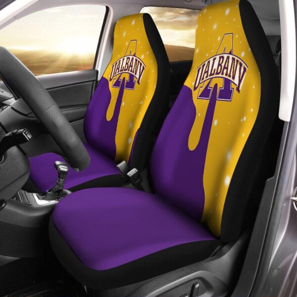 NCAA Albany Great Danes Car Seat Covers Cruise in Winning Style