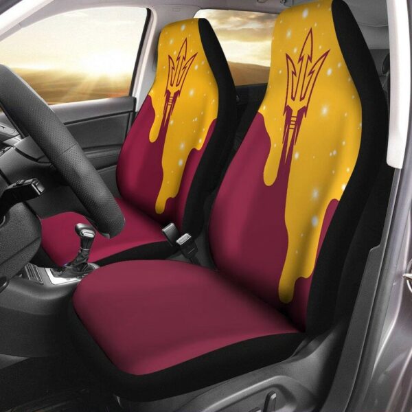 NCAA Arizona State Sun Devils Car Seat Covers Maroon Gold