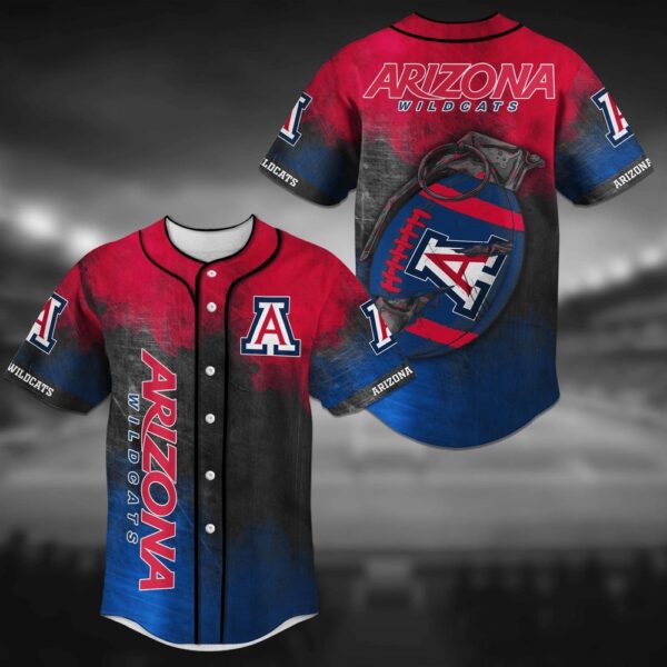 NCAA Arizona Wildcats Baseball Jersey Shirt Grenade