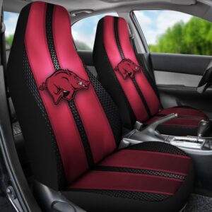 NCAA Arkansas Razorbacks Car Seat Covers Incredible Line Pattern 2