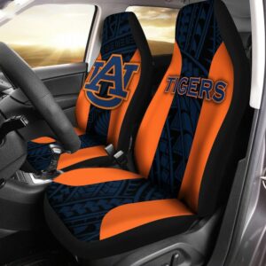 NCAA Auburn Tigers Car Seat Covers Navy Blue Orange