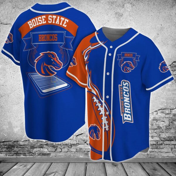 NCAA Boise State Broncos Baseball Jersey Shirt Classic