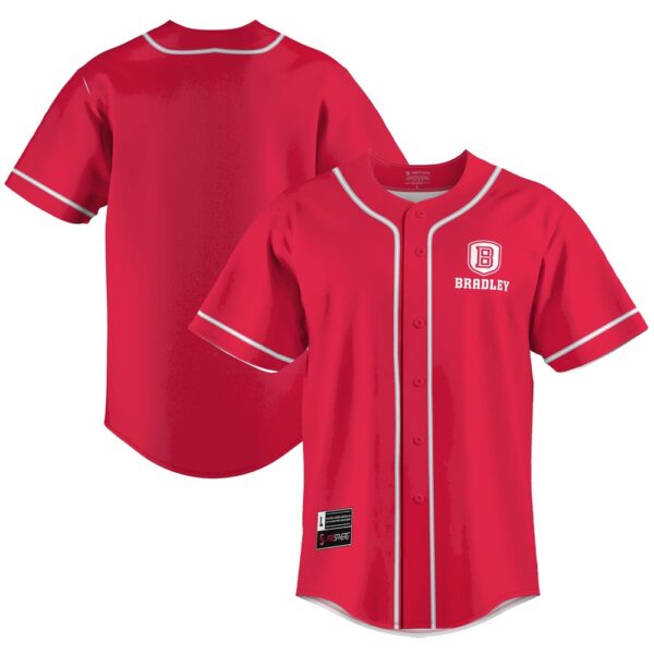 NCAA Bradley Braves Baseball Jersey Shirt Game Day Glamour