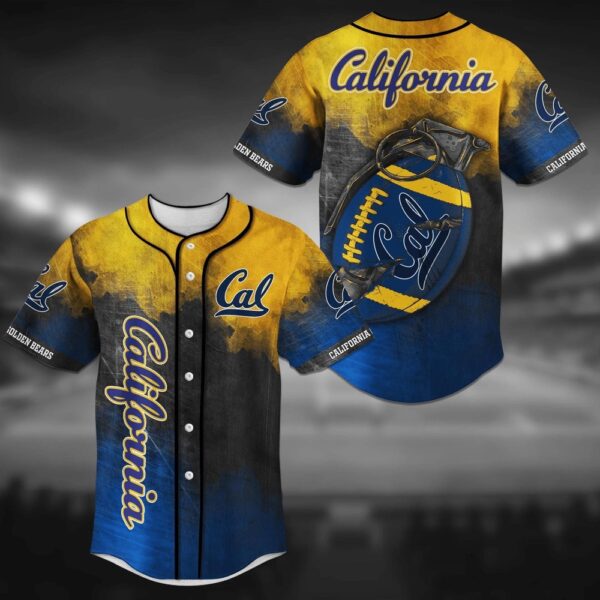 NCAA California Golden Bears Baseball Jersey Shirt Grenade