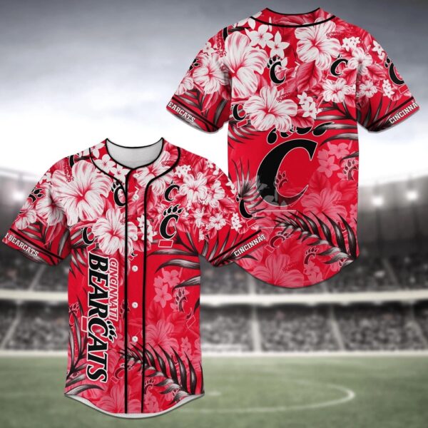 NCAA Cincinnati Bearcats Baseball Jersey Shirt Flower